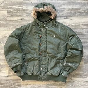 Vintage Rocawear Military Style Flight Bomber Jacket Size 3XL